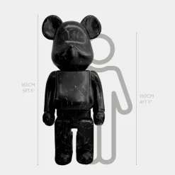 Statues & Sculptures Giant|Floor Standing^Aero Bear 165cm Black Resin Indoor Sculpture
