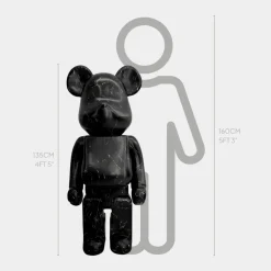 Statues & Sculptures Floor Standing|Animals^Aero Bear 135cm Black Resin Indoor Sculpture