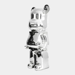 Statues & Sculptures Table Top|Floor Standing^Aero Bear 50cm Chrome Resin Indoor Sculpture