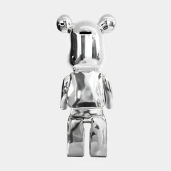 Statues & Sculptures Table Top|Floor Standing^Aero Bear 50cm Chrome Resin Indoor Sculpture