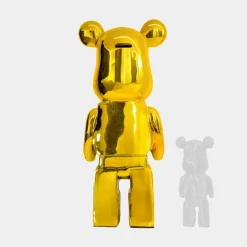 Statues & Sculptures Floor Standing|Animals^Aero Bear 135cm Gold Resin Indoor Sculpture