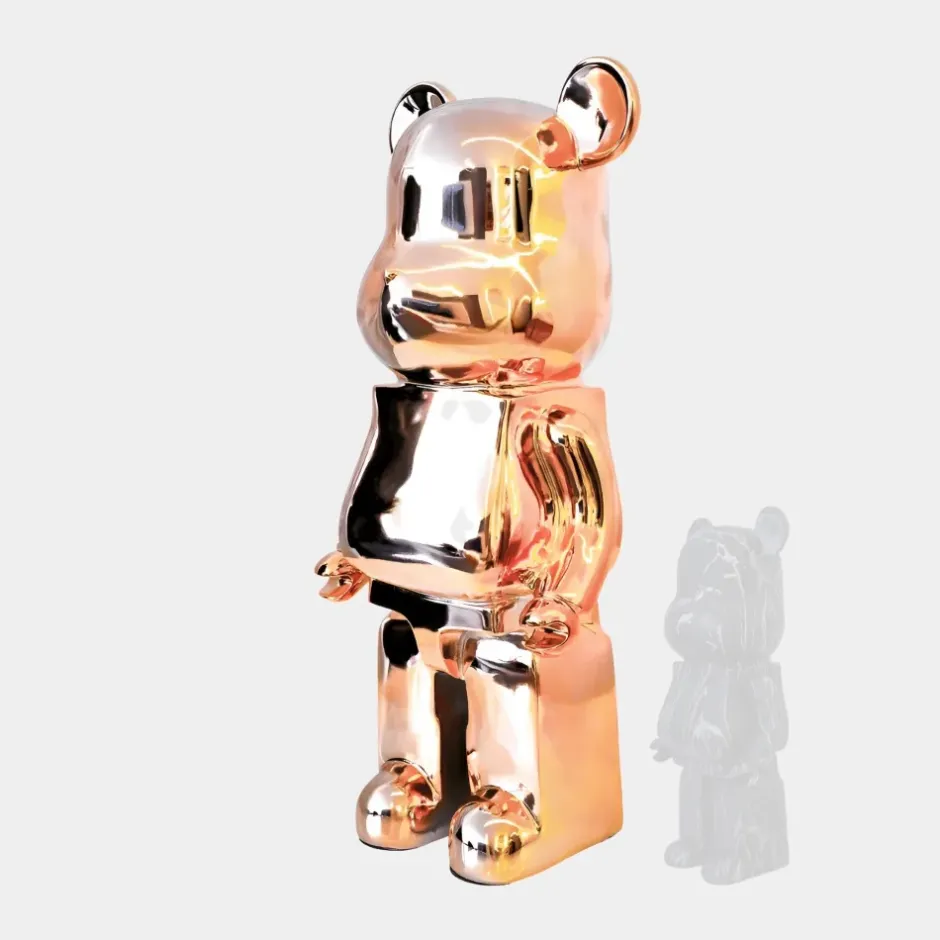 Statues & Sculptures Floor Standing|Animals^Aero Bear 135cm Rose Gold Resin Indoor Sculpture