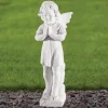 Statues & Sculptures Angel^Angel 29cm Marble Resin Garden Statue