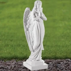 Statues & Sculptures Angel^Angel 37cm Marble Resin Garden Statue