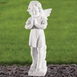 Statues & Sculptures Angel^Angel 45cm Marble Resin Garden Statue