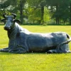 Statues & Sculptures Farm^Angus Cow Life-Size Bronze Metal Garden Statue
