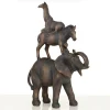 Statues & Sculptures Table Top|Contemporary^Animal Ascent 46cm Bronze Resin Indoor Statue