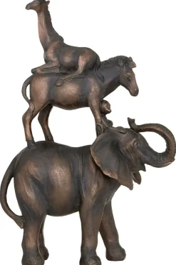 Statues & Sculptures Table Top|Contemporary^Animal Ascent 46cm Bronze Resin Indoor Statue