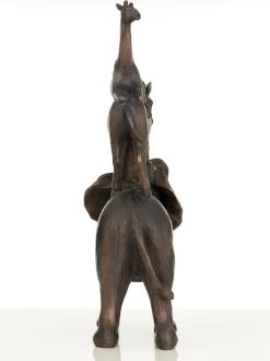 Statues & Sculptures Table Top|Contemporary^Animal Ascent 46cm Bronze Resin Indoor Statue