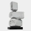 Statues & Sculptures Table Top|Abstract^Astrolith 73cm Silver Metal Indoor Sculpture v2