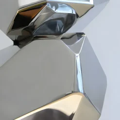 Statues & Sculptures Table Top|Abstract^Astrolith 73cm Silver Metal Indoor Sculpture v2