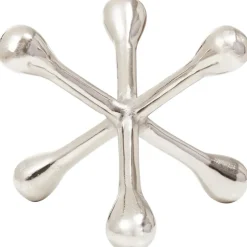 Statues & Sculptures Table Top|Abstract^Atomic Bloom 14cm Silver Metal Indoor Sculpture