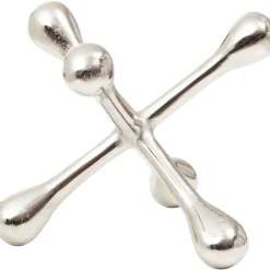 Statues & Sculptures Table Top|Abstract^Atomic Bloom 14cm Silver Metal Indoor Sculpture