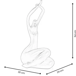Statues & Sculptures Figurative|Table Top^Awakened Grace 54cm Black Resin Indoor Sculpture