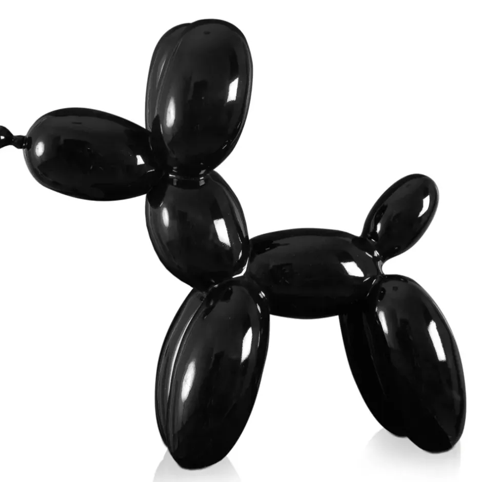 Statues & Sculptures Table Top|Floor Standing^Balloon Dog 46cm Black Resin Indoor Sculpture