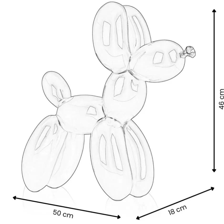 Statues & Sculptures Table Top|Floor Standing^Balloon Dog 46cm Black Resin Indoor Sculpture