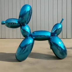 Statues & Sculptures Giant|Floor Standing^Balloon Dog 240cm Blue Fibreglass Indoor Sculpture