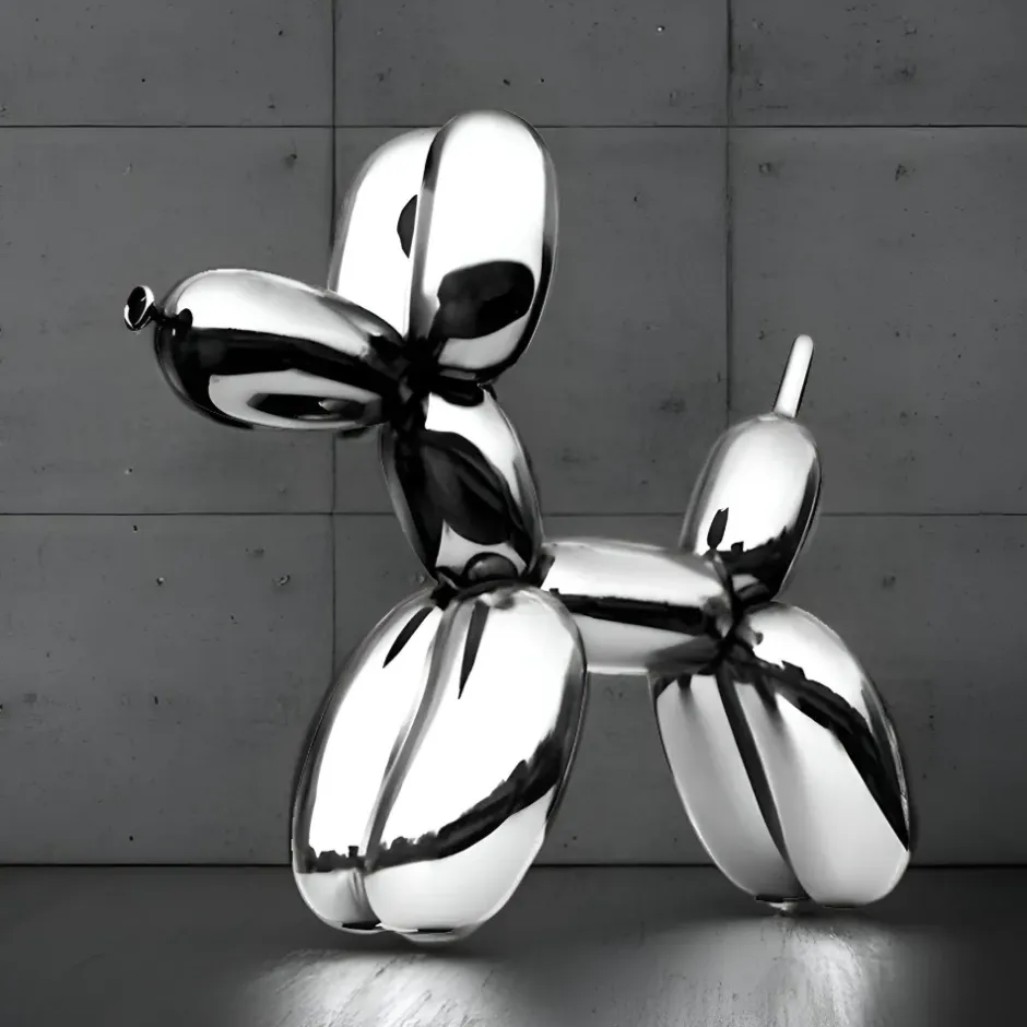 Statues & Sculptures Floor Standing|Balloon Dogs^Balloon Dog 100cm Chrome Fibreglass Indoor Sculpture