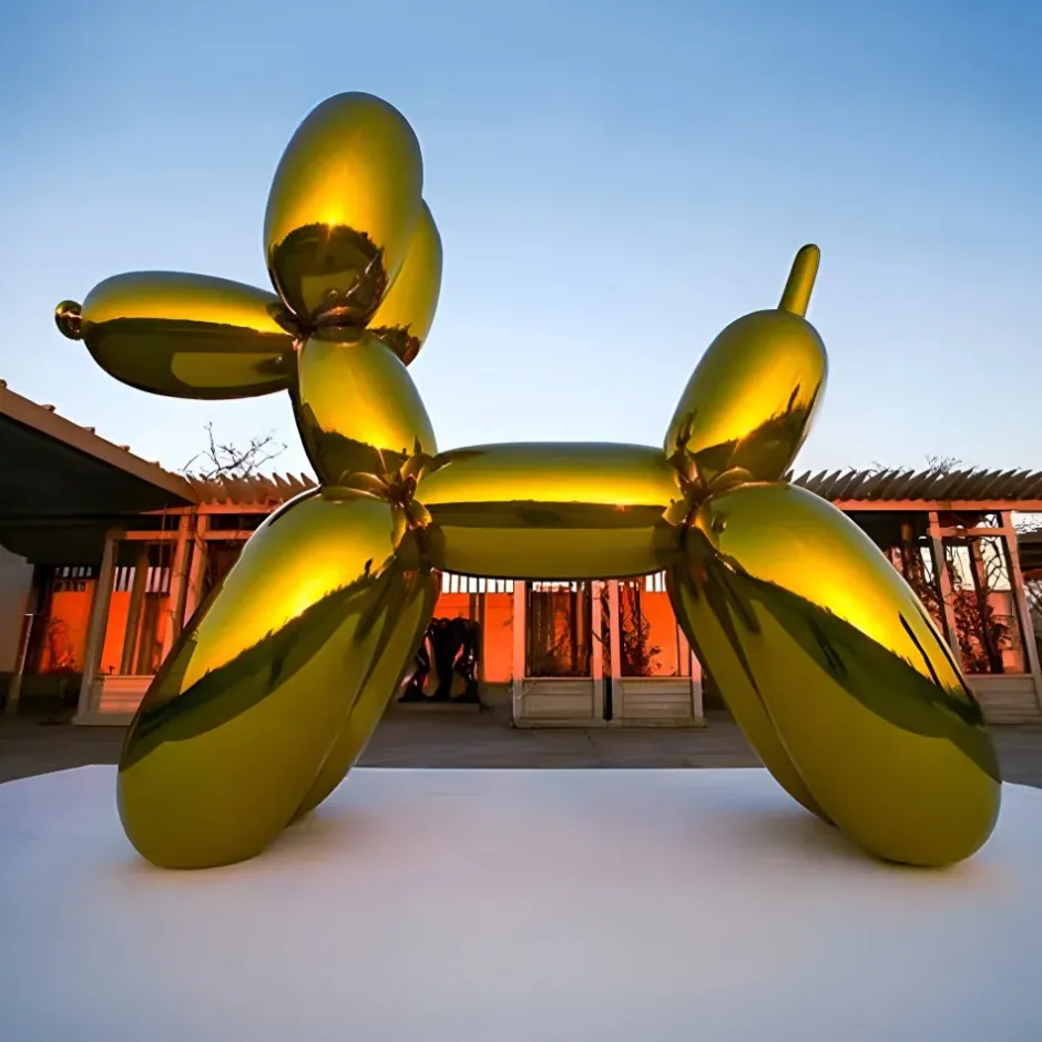 Statues & Sculptures Floor Standing|Balloon Dogs^Balloon Dog 130cm Gold Metal Garden Sculpture