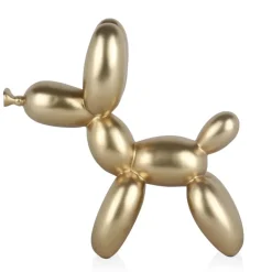 Statues & Sculptures Table Top|Animals^Balloon Dog 27cm Gold Resin Indoor Sculpture