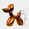 Statues & Sculptures Giant|Floor Standing^Balloon Dog 200cm Orange Fibreglass Indoor Sculpture