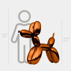 Statues & Sculptures Floor Standing|Balloon Dogs^Balloon Dog 100cm Orange Fibreglass Indoor Sculpture