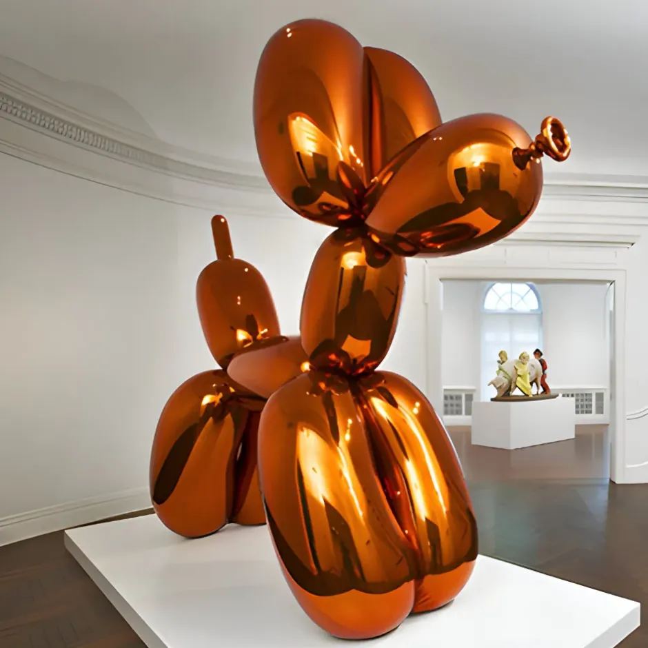 Statues & Sculptures Giant|Floor Standing^Balloon Dog 200cm Orange Metal Garden Sculpture