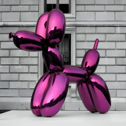 Statues & Sculptures Giant|Floor Standing^Balloon Dog 200cm Purple Fibreglass Indoor Sculpture