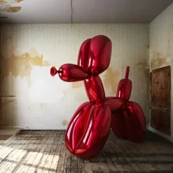 Statues & Sculptures Floor Standing|Balloon Dogs^Balloon Dog 80cm Red Fibreglass Indoor Sculpture