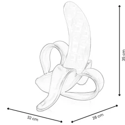Statues & Sculptures Table Top|Contemporary^Banana Burst 35cm Fuchsia Resin Indoor Sculpture