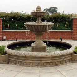 Statues & Sculptures Water Features^Blenheim Double Tier 2m Stone Water Fountain Feature