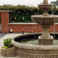 Statues & Sculptures Water Features^Blenheim Double Tier 2m Stone Water Fountain Feature
