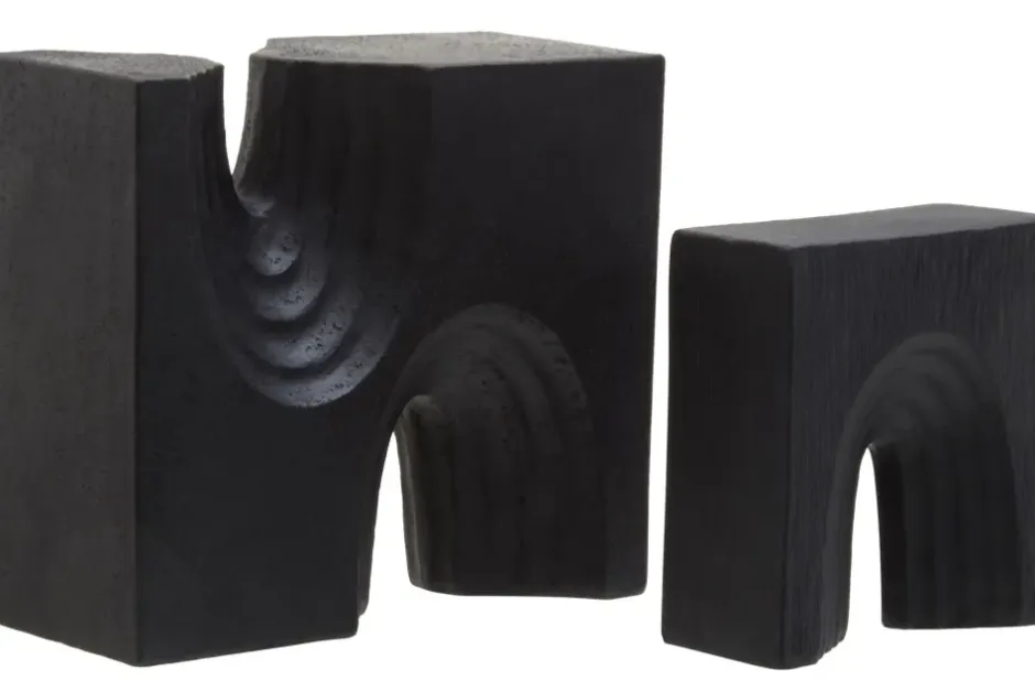 Statues & Sculptures Table Top|Abstract^Block Symphony 18cm Black Resin Indoor Sculptures