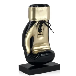 Statues & Sculptures Table Top|Contemporary^Boxing Hero 37cm Black Resin Indoor Sculpture