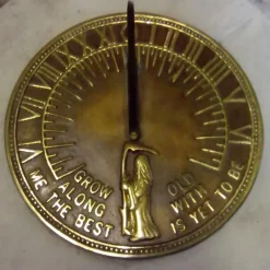 Statues & Sculptures Garden Sundials^Brighton Aged Brass Stone Garden Sundial