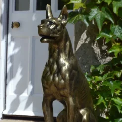 Statues & Sculptures Dogs^Bronson Great Dane Dog Bronze Metal Garden Statue
