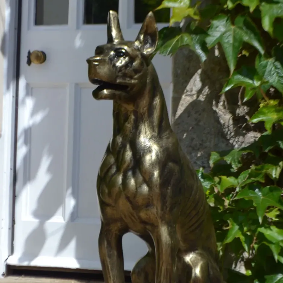 Statues & Sculptures Dogs^Bronson Great Dane Dog Bronze Metal Garden Statue