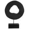Statues & Sculptures Table Top|Abstract^Carbon Halo 53cm Black Wood Indoor Sculpture