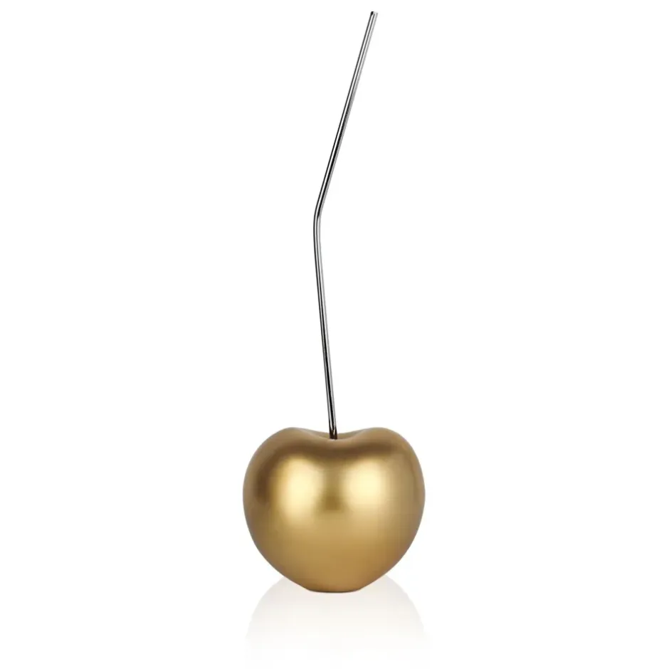 Statues & Sculptures Table Top|Contemporary^Cherry Pop 44cm Gold Resin Indoor Sculpture