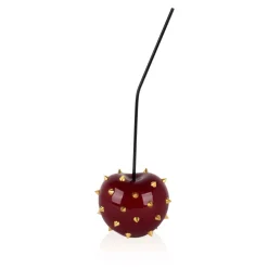 Statues & Sculptures Table Top|Contemporary^Cherry Pop 44cm Red Stud Resin Indoor Sculpture