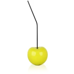 Statues & Sculptures Table Top|Contemporary^Cherry Pop 44cm Yellow Resin Indoor Sculpture