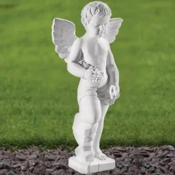 Statues & Sculptures Cherub^Cherub 61cm Marble Resin Garden Statue