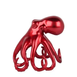 Statues & Sculptures Table Top|Animals^Cosmic Octopus 22cm Red Resin Indoor Sculpture