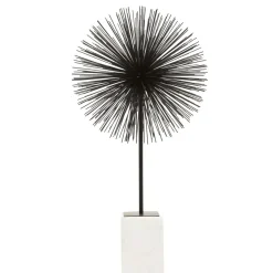 Statues & Sculptures Table Top|Abstract^Cosmic Pulse 64cm Black Metal Indoor Sculpture