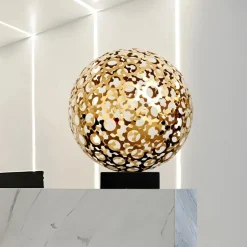 Statues & Sculptures Table Top|Abstract^Cosmic Sphere 44cm Gold Metal Indoor Sculpture