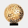 Statues & Sculptures Table Top|Abstract^Cosmic Sphere 48cm Gold Metal Indoor Sculpture