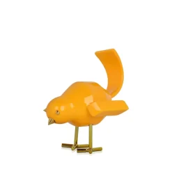Statues & Sculptures Table Top|Animals^Cubic Bird 14cm Caio Yellow Resin Indoor Sculpture