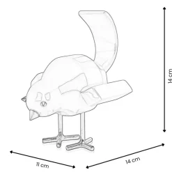 Statues & Sculptures Table Top|Animals^Cubic Bird 14cm Rosa Pink Resin Indoor Sculpture