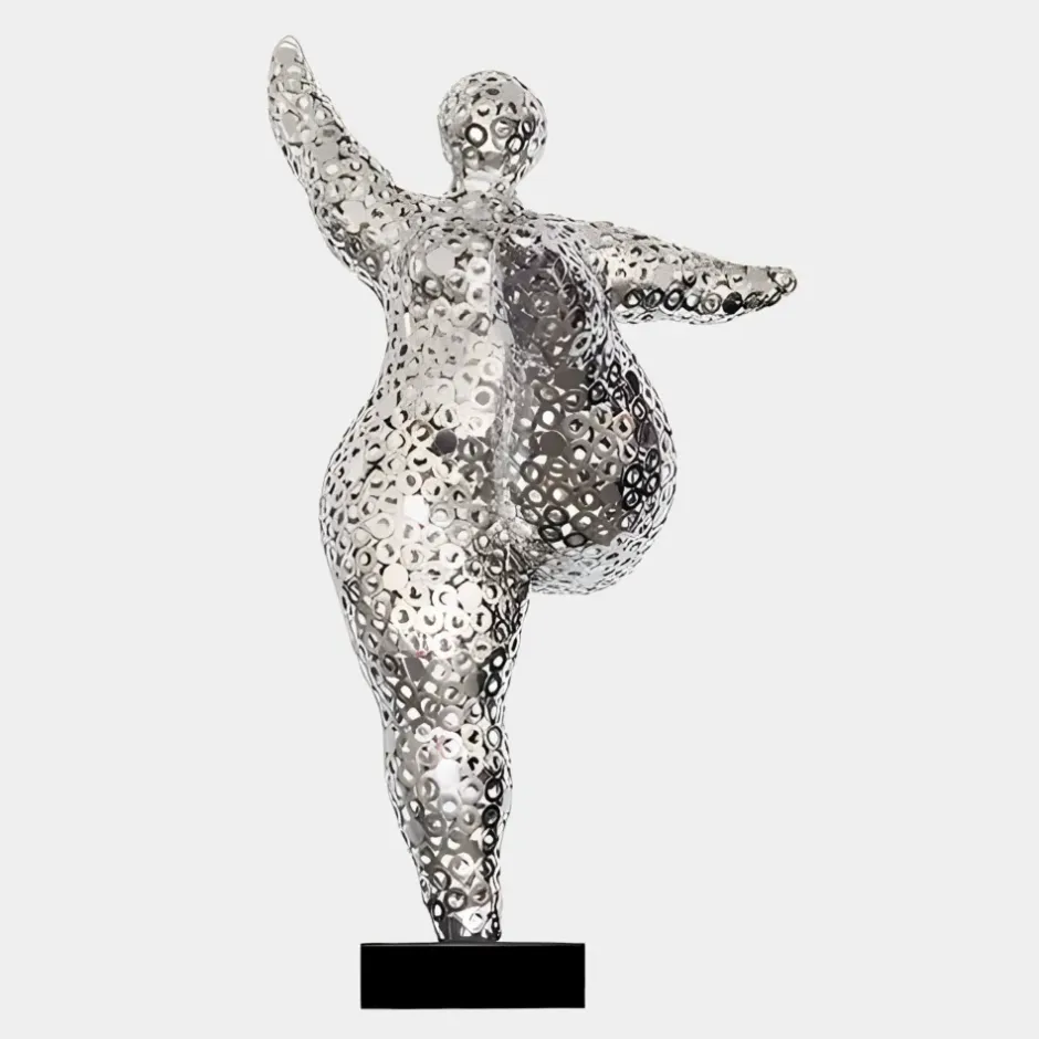 Statues & Sculptures Figurative|Table Top^Dancing Soul 95cm Silver Metal Indoor Sculpture