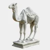 Statues & Sculptures Wildlife|Modern^Desert Camel 160cm White Marble Garden Statue v6